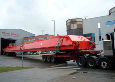 Viga grúa porta-contenedores